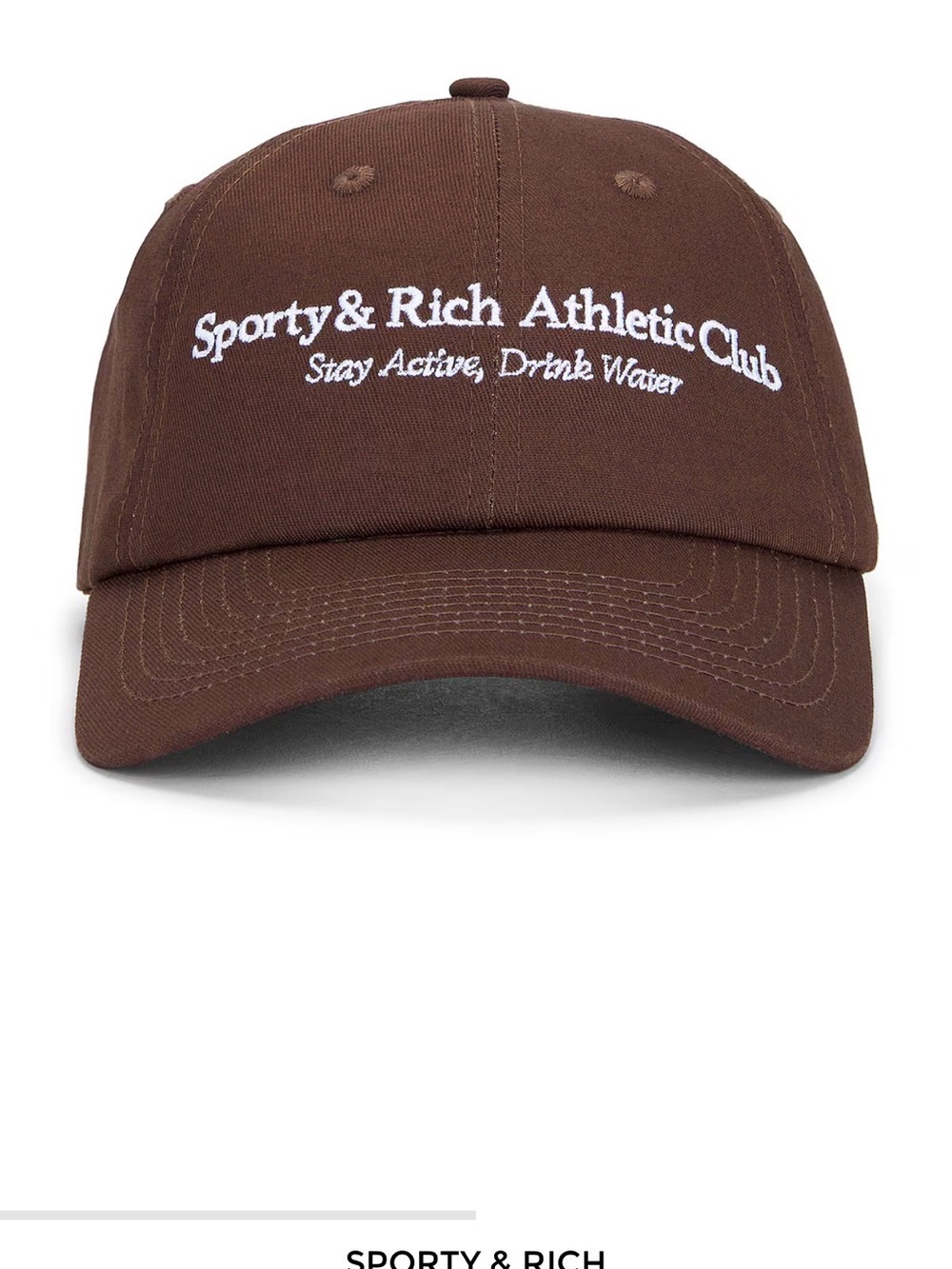 Sporty & Rich Brown 'Sporty & Rich Athletic Club' Embroidered Cap